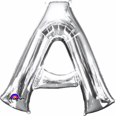 Letter A Silver 86cm Helium Saver