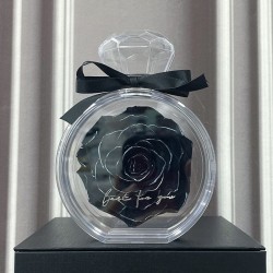 Eternal Flower Ornaments Transparent Cover Dried Rose Gift Box For Christmas New Year Valentine's Day