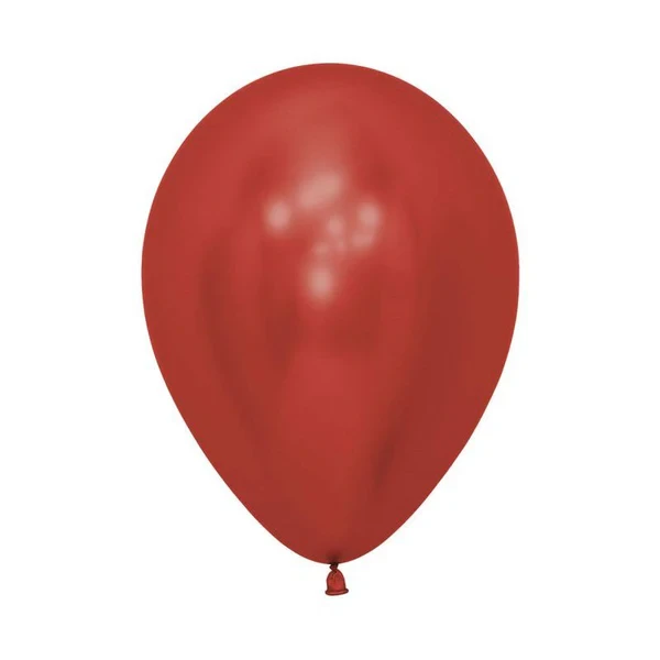 Latex Balloons - Sempertex Crystal Reflex Red (12cm) - Pack of 50