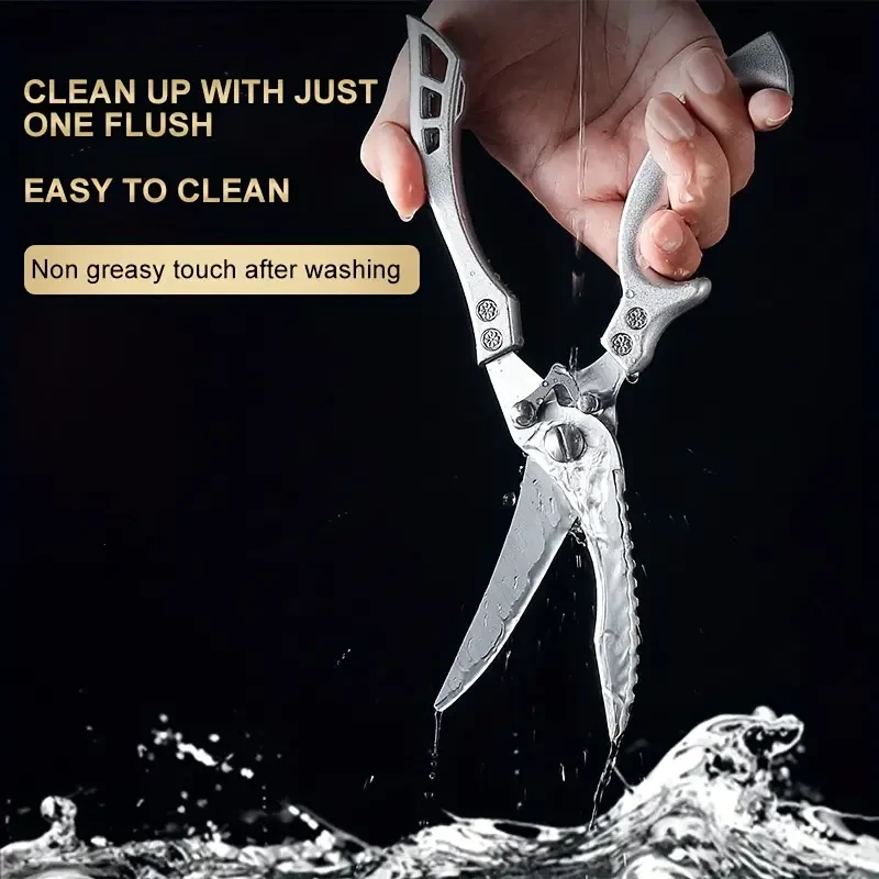 Stainless Steel Kitchen Scissors for Fish, Meat, Chicken, Fruits, Vegetables