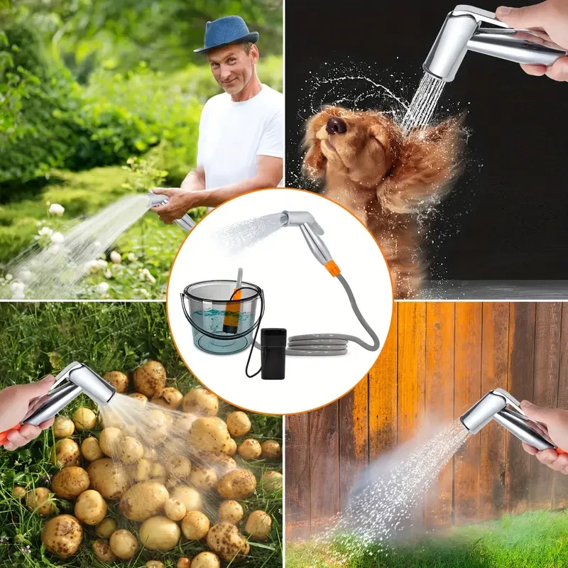 Portable Camping Shower - Outdoor Electric USB Shower with Head Nozzle