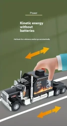 1/24 Scale Diecast Metal Truck Toy with Lights and Sound, Pull-Back Forward Operation, Collectible Alloy Vehicle for Kids Ages 3-8, Ideal Birthday and Christmas Gift