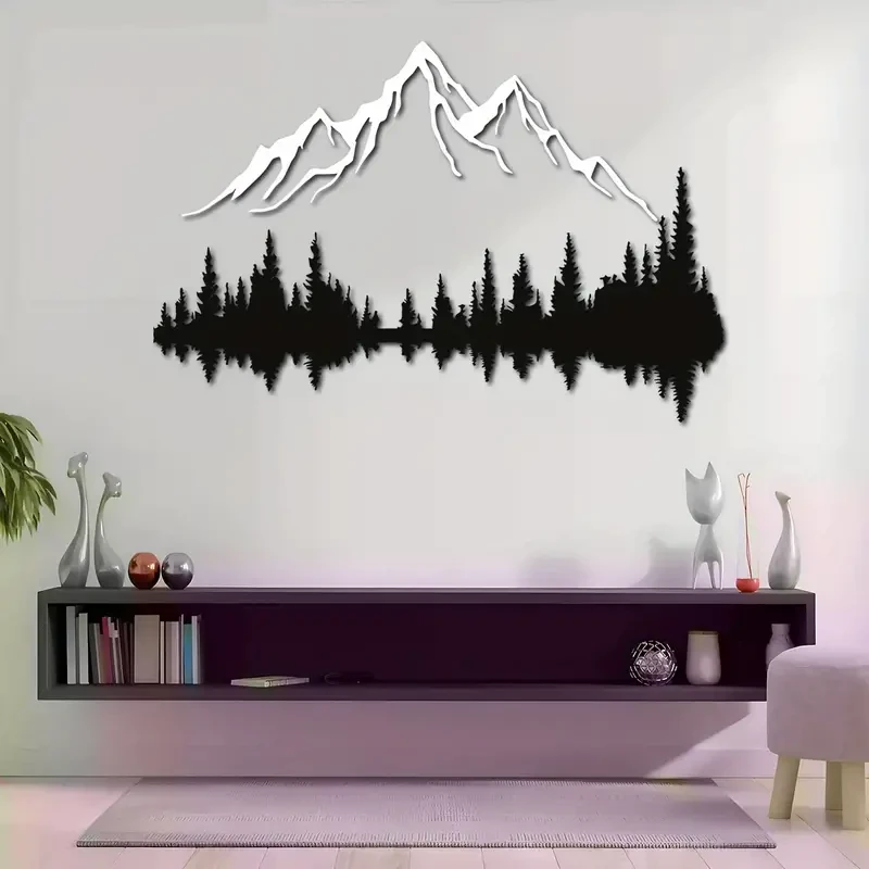 Mountain and Forest Metal Wall Art