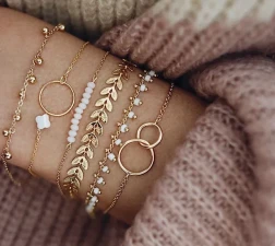 European And American Personality Small Flower Arrow Leaf Bracelet