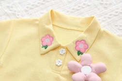 Girls' Summer Cotton Short-sleeved Shorts Suit