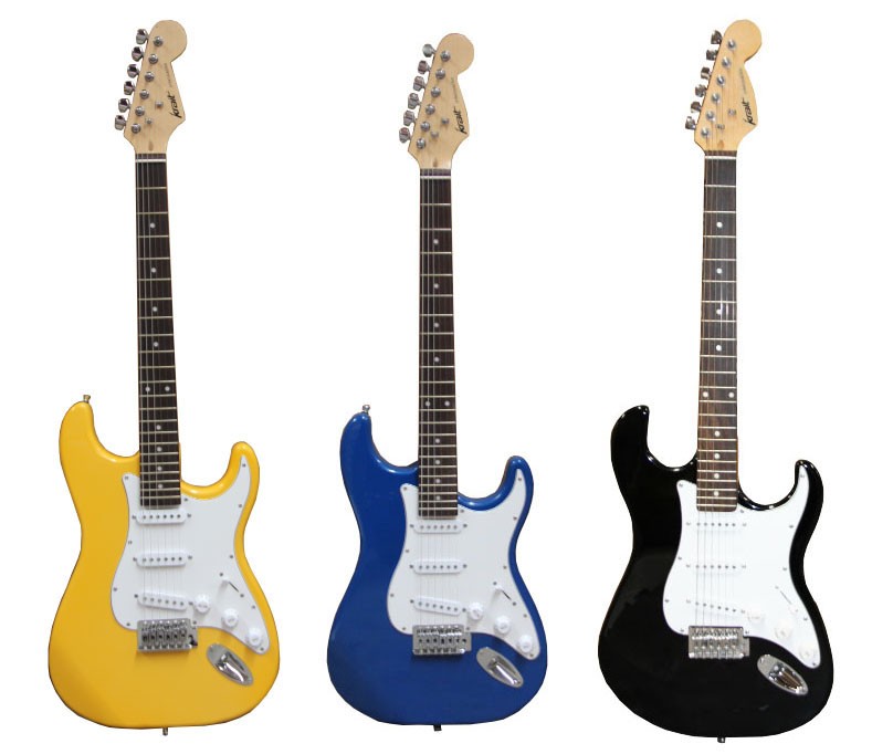 Electric guitar yellow color