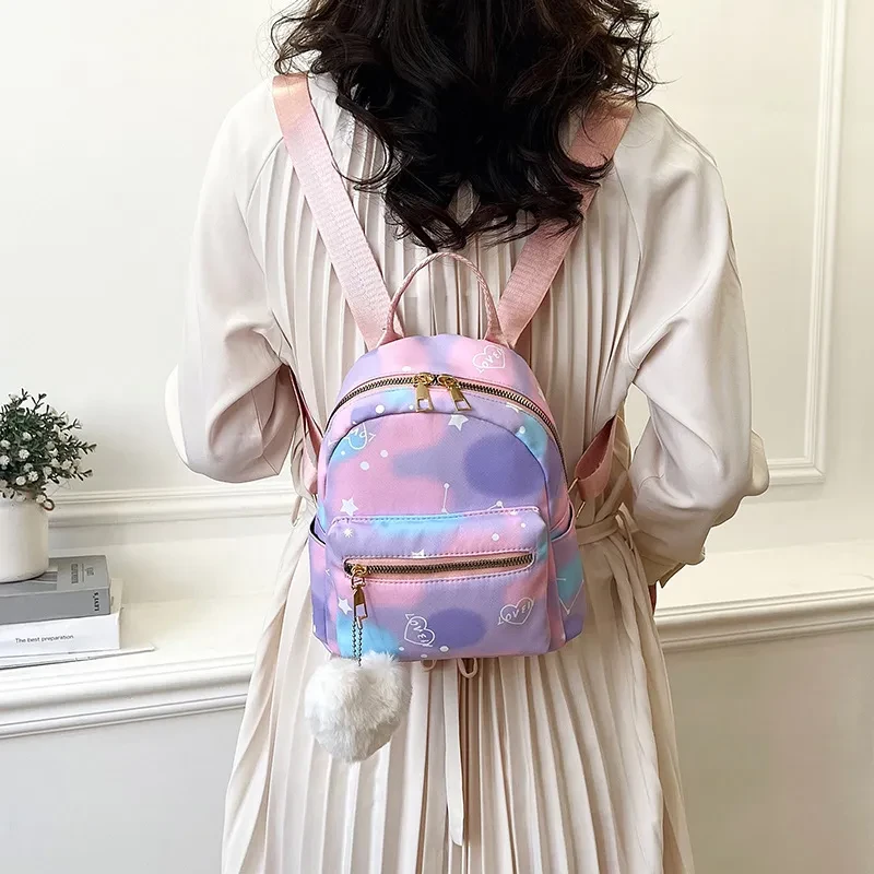 Simple Casual Simple Candy Color Texture Hand-carrying Backpack