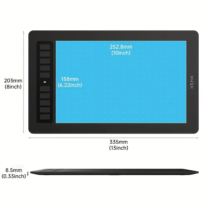 10 x 6.22 Inch XENX P3-1060B Graphics Drawing Tablet
