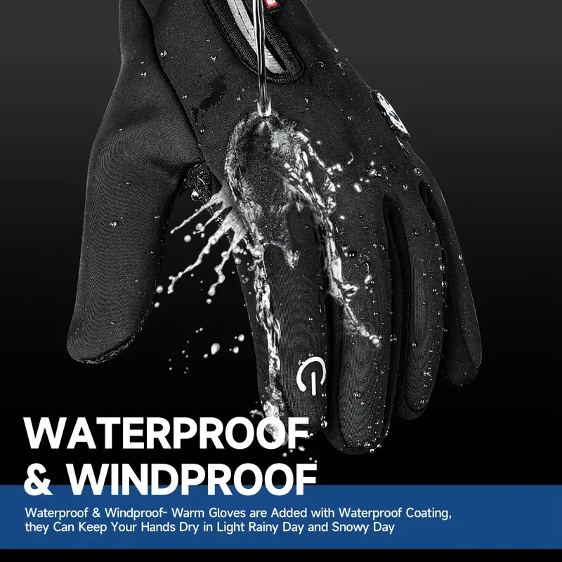 Winter Warmth Gloves - Cold & Windproof Outdoor Sports Gloves for Cycling, Skiing, Solo Travel - Touch Screen Compatible, Anti-slip, Waterproof, Unisex for Men and Women