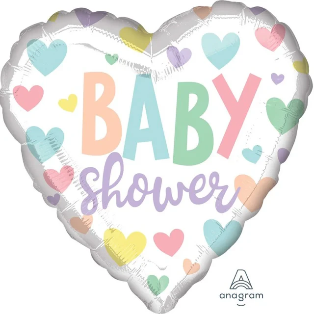 Foil Balloon - Std Hx Baby Shower Love (45cm)