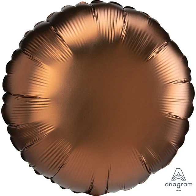 45cm Standard Hx Balloon Satin Luxe Cocoa Circle S18