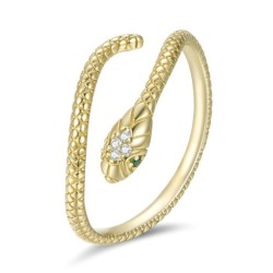 Smart Snake-shaped Electroplating Ring Soul Snake S925 Silver Ring
