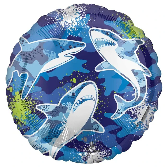 Foil Balloon - Standard HX Sharks (45cm)