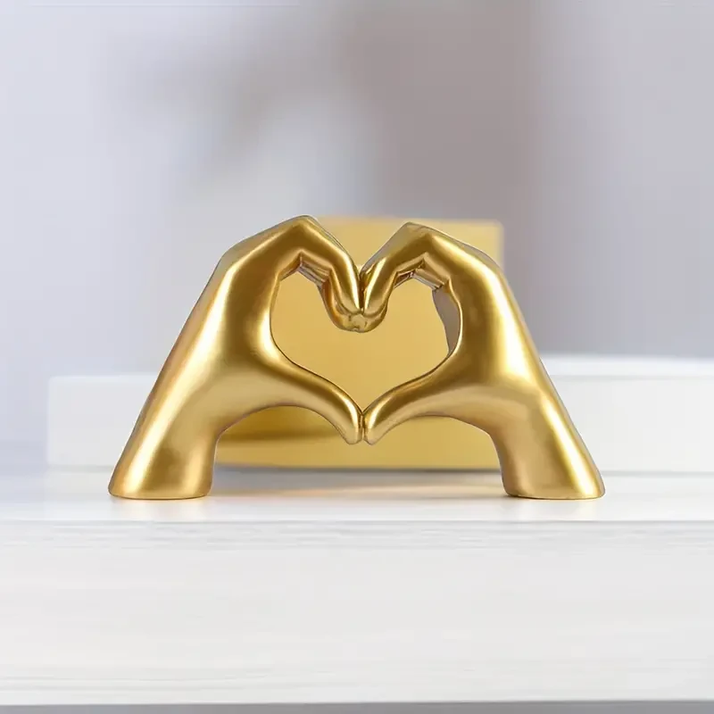 Golden Love Hand For Office Display Wine Cabinet Display