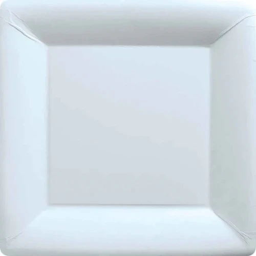 Paper Plates 17cm Square 20CT  - Frosty White  - Pack of 20