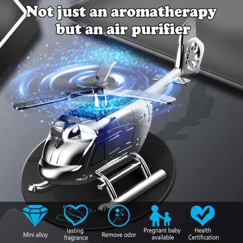 Solar Rotating Helicopter Shape Car Air Freshener