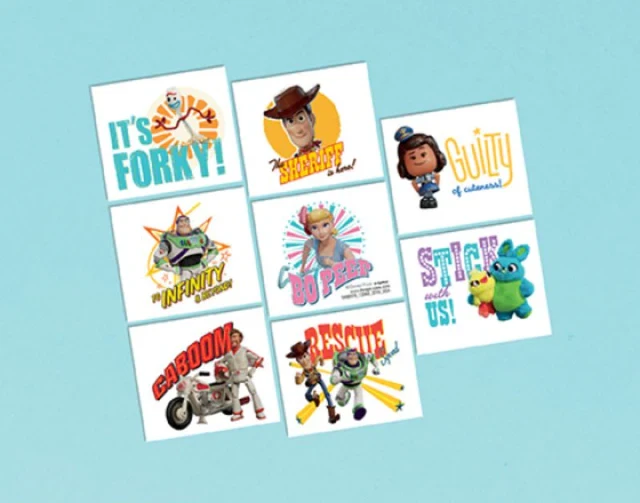 Toy Story 4 Tattoos - Pack of 8