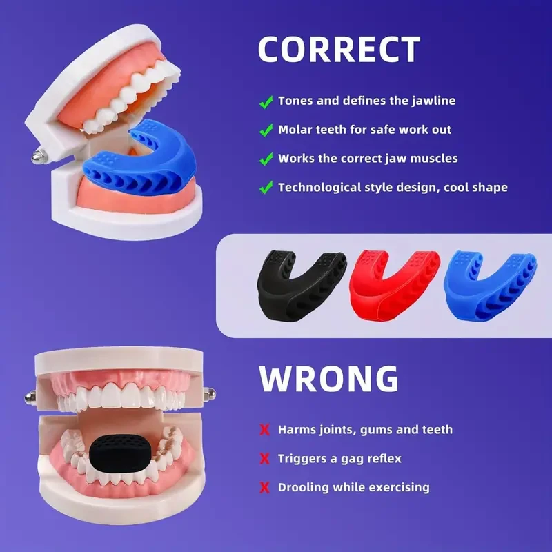 3PCS Jaw Exerciser for Men and Women - 3 Resistance Levels