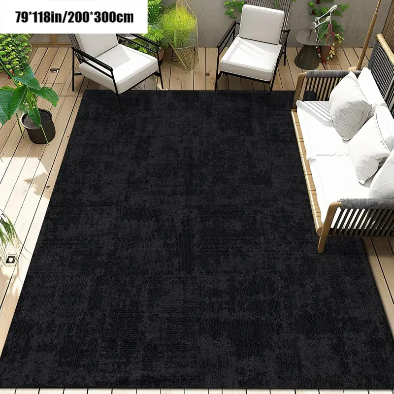 1pc Black Vintage Abstract Pattern Carpet, Bohemian Style Printed Rug, Large Absorbent Machine Washable Mat for Indoor Outdoor, Home Office, Kitchen, Living Room, Bathroom, Laundry, RV, Garden, Camping, Non-Slip Bedside Floor Mat, Aesthetic Room Decor, Po