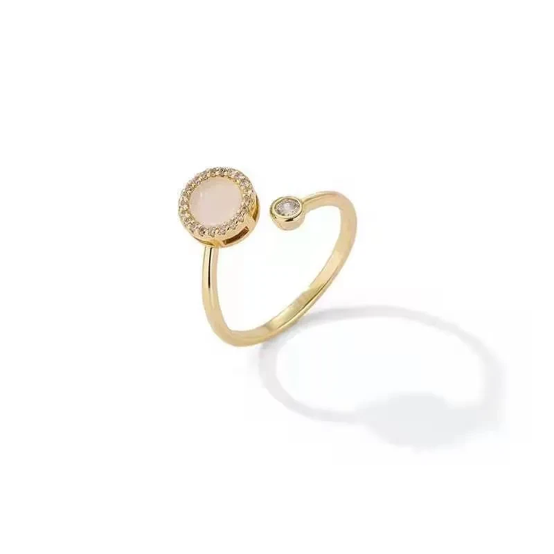 Cat's Eye Moonstone Rotatable Ring