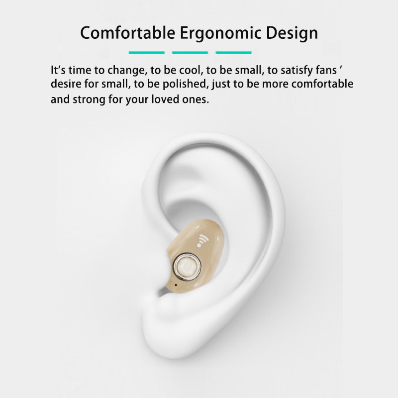 Mini Invisible True Wireless Earphones Noise Cancelling Bluetooth TWS Earbuds