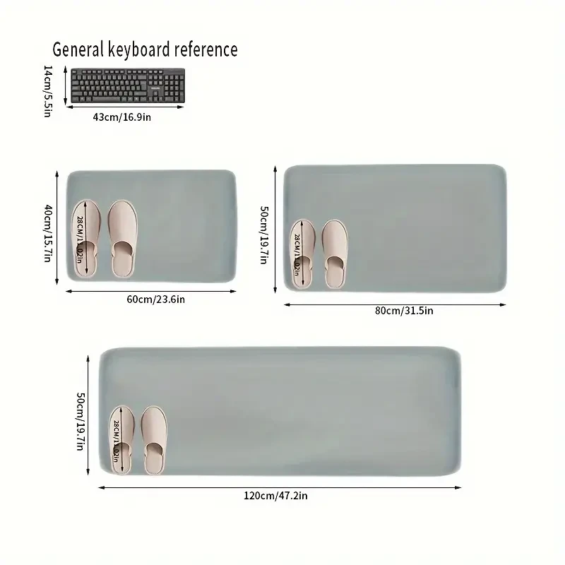 1pc Luxurious Ultra Absorbent Bath Mat - 25D High-Density Soft Sponge, Non-Slip, Quick-Drying, Mildew-Resistant Bathroom Rug