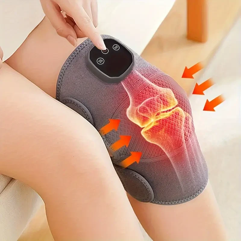 USB Rechargeable Knee Massager with Adjustable Heat & Vibration - Ideal for Joints, Shoulders, Legs | Odorless Beauty Spa Equipment