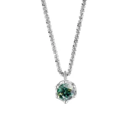 Sterling Silver S925 Simple Moissanite Pendant Valentine's Day Light Luxury