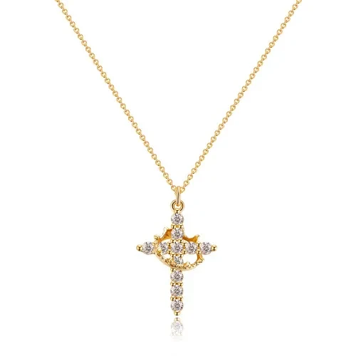 Diamond Crown Rotatable Necklace