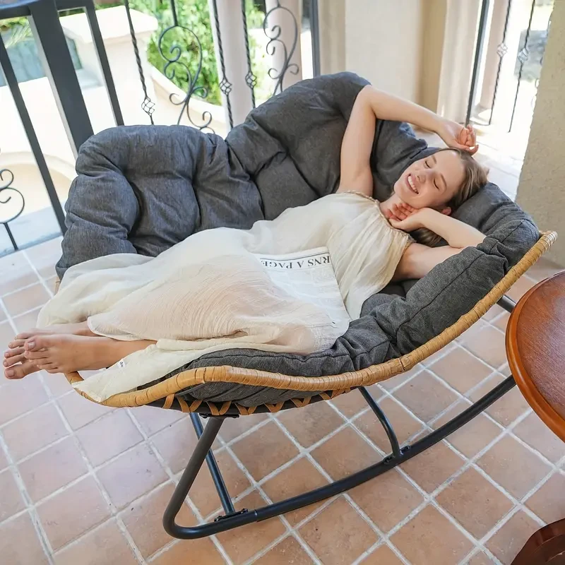 Outdoor Patio Rocking Chair - Royal Papasan with Cushion