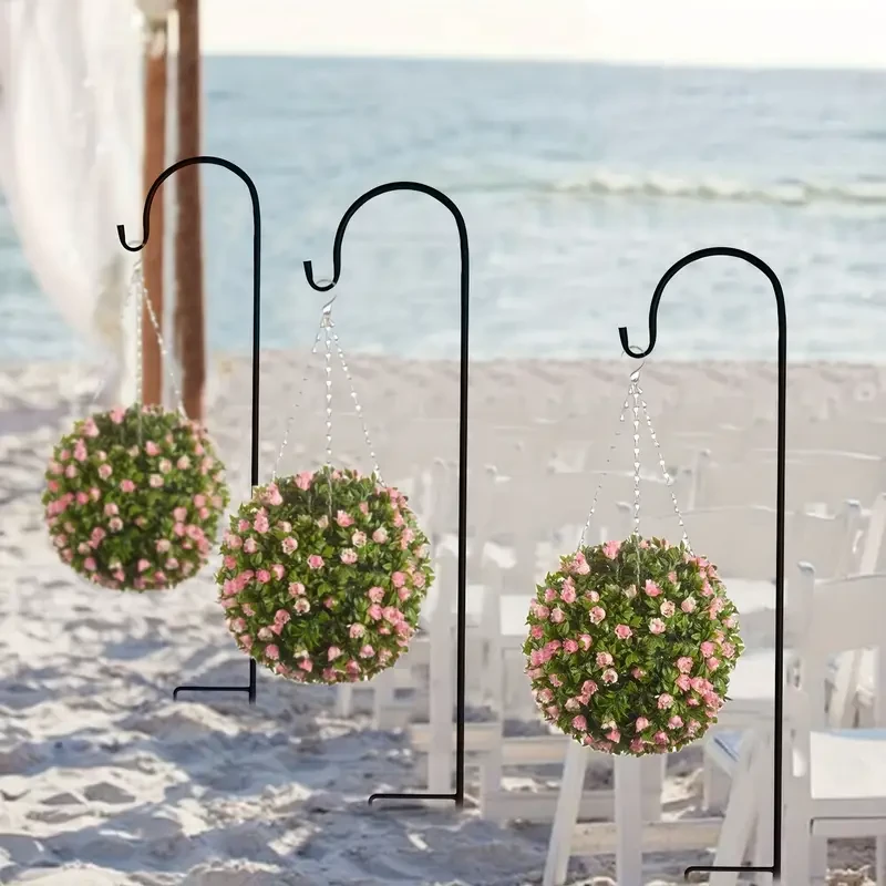 Set of 8 Shepherd Hooks - Rust-Resistant, 90cm