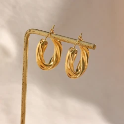 Denisse Twisted Hoop Earrings