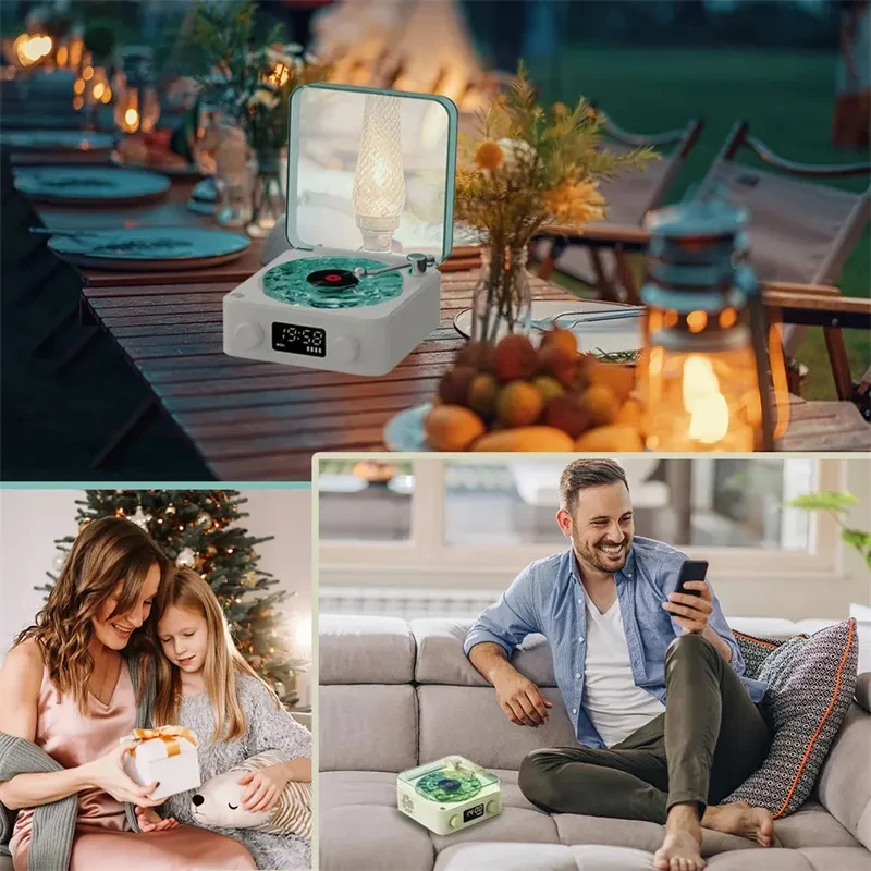 Retro Turntable Speaker Wireless Bluetooth 5.0