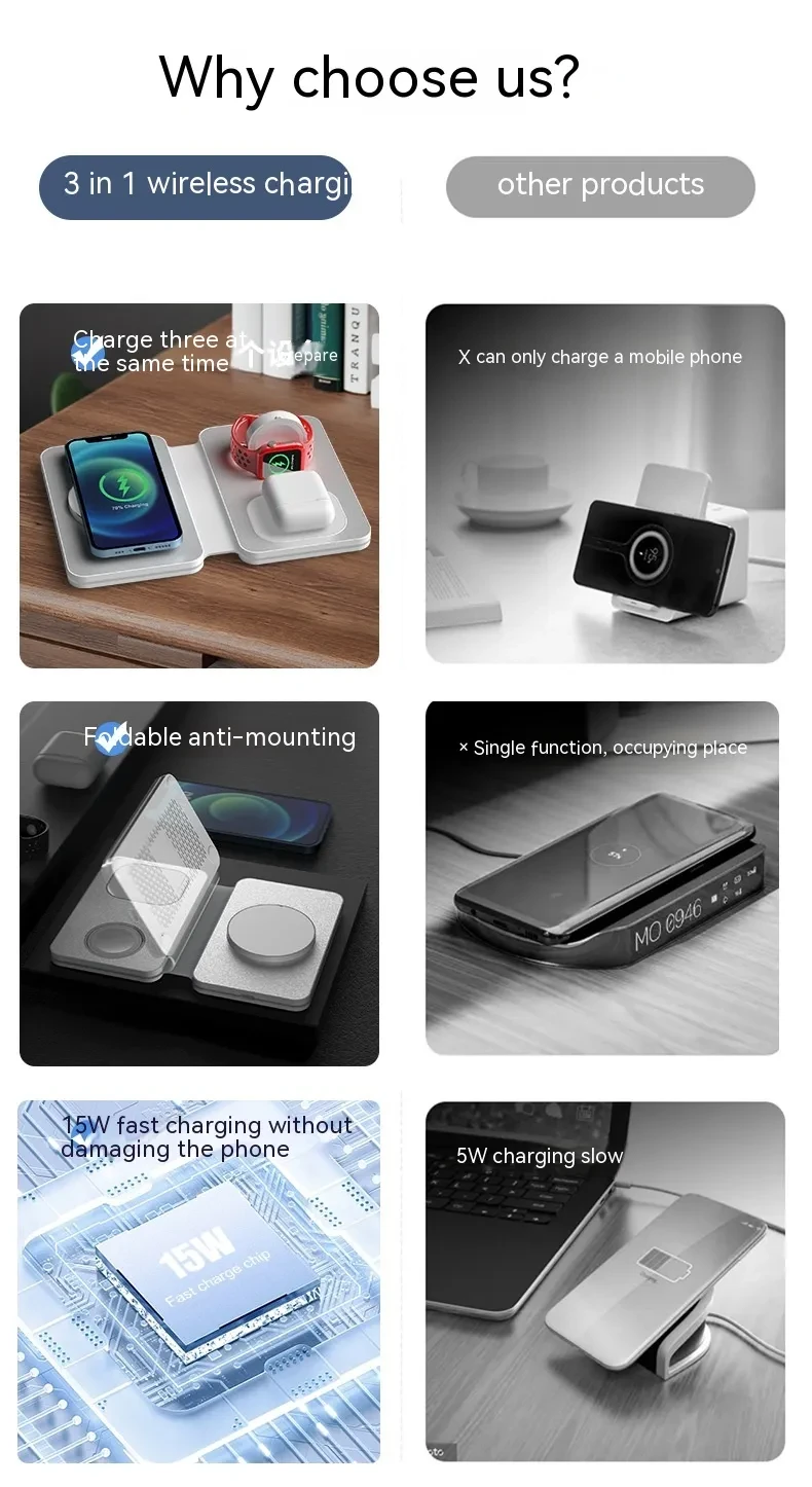 Aluminum Alloy Folding Wireless Charger