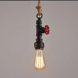 Water Pipe Hemp Rope Decoration Wrought Iron Retro