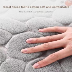 3D Non-Slip Bathroom Mat Cobblestone Embossed Bath Mats
