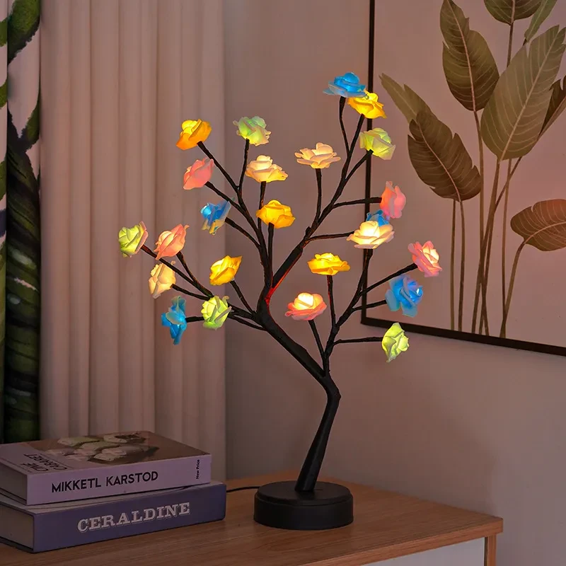 Table Lamp Flower Tree Rose Lamps