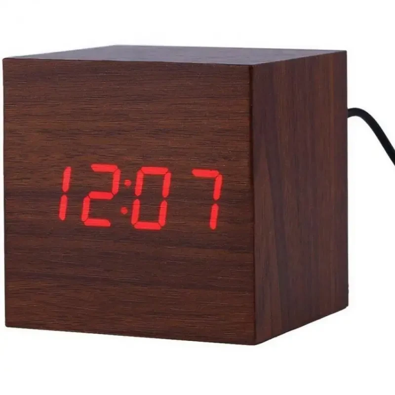 Wooden LED Digital Alarm Clock