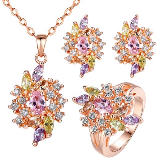 A Set of Three Diamond Drill Set and AAA Zirconium Jewelry And The Popular Bride Spot Spot Sales