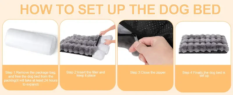 Orthopedic Dog Bed for Extra Large Dogs with Removable Washable Cover