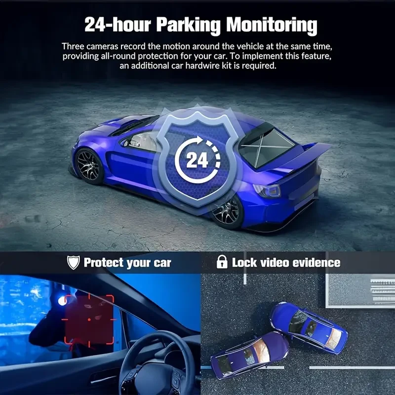 4K UHD Dash Camera for Cars with Front and Rear View, Night Vision, and Free 32GB SD Card