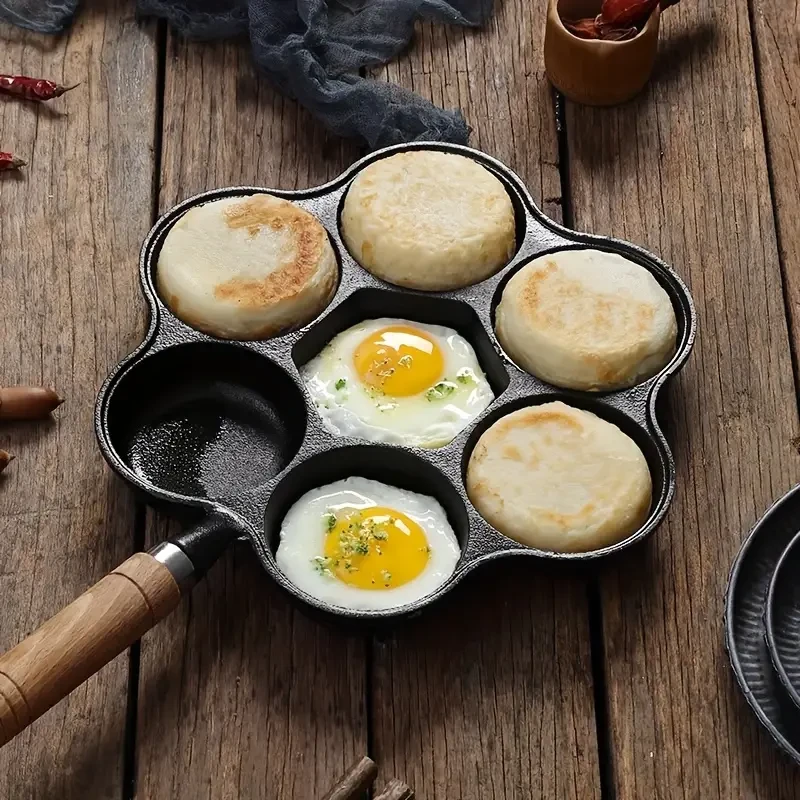 Cast Iron 7-Hole Omelette Pan