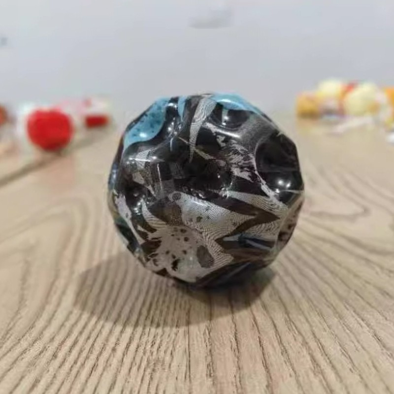 Camouflage Elastic Ball Compact Anti-Fall Ergonomic Design Moon Shape Bouncy Ball
