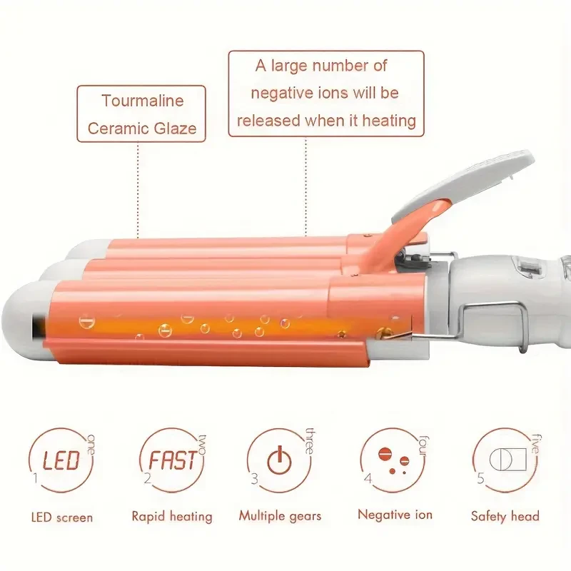 Ceramic Triple Barrel Hair Curler