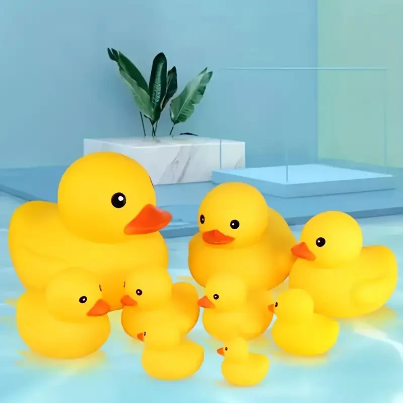 6pcs Squeezy Little Yellow Ducks for Baby Bathtime