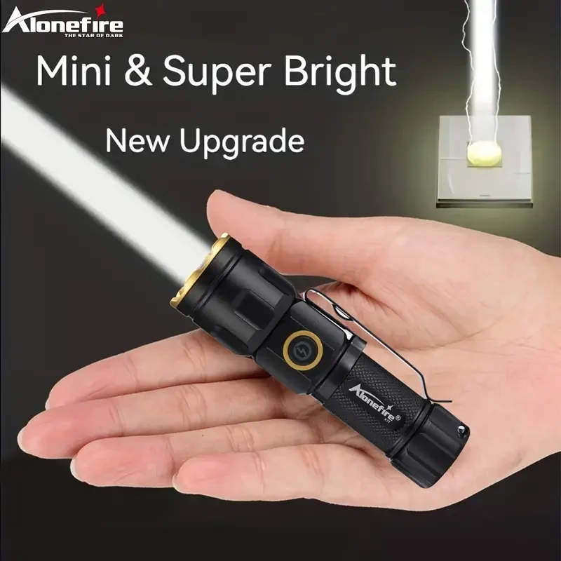 Alonefire Mini Flashlight - Super Bright White Beam