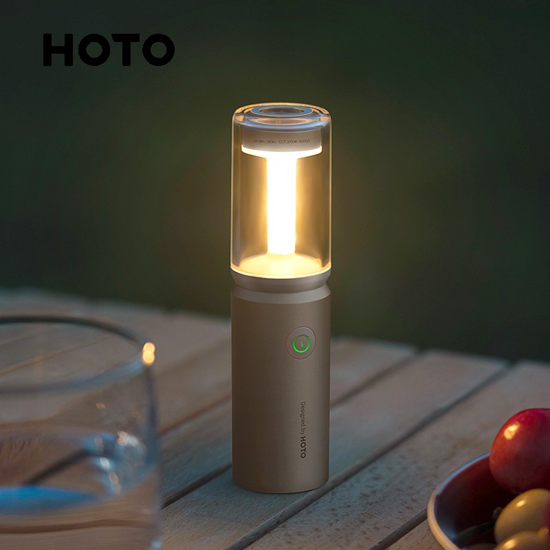 HOTO Camping Light Rechargeable Waterproof Flashlight and Lantern with 3 Modes