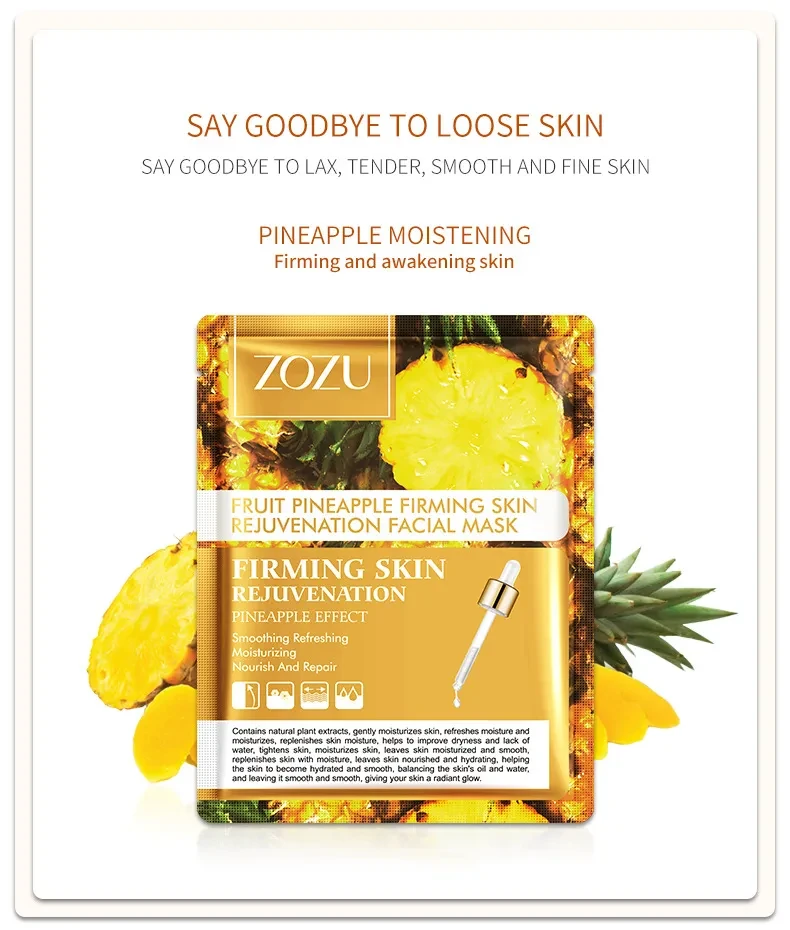 Fruit Flavor Facial Mask Hydrating Moisturizing