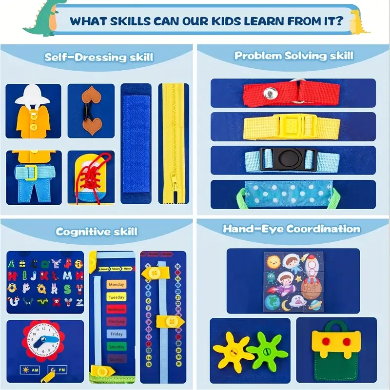 Practice Board, Educational Practice Book, For Learning Numbers, Letters, Training Fine Motor Skills, Sensory Board, Travel Toys Christmas, Halloween Gift