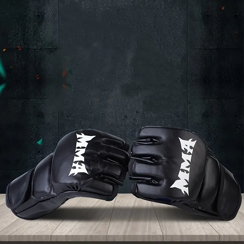 2pcs Half-Finger Sanda Training Boxing Gloves